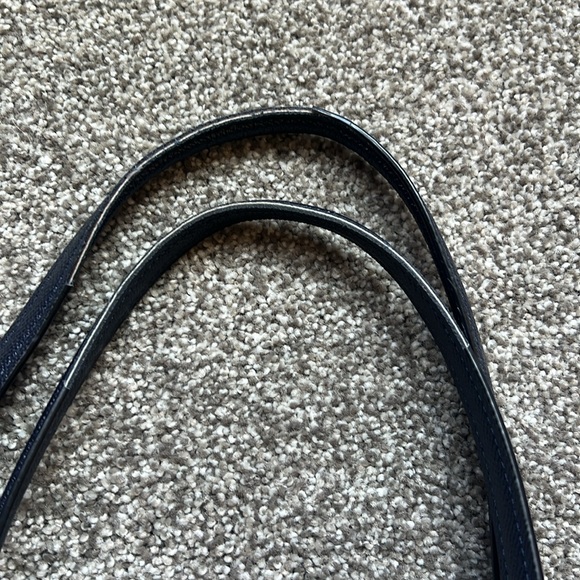 Coach Ava Crossgrain Leather Tote Navy GUC F57526 - Picture 9 of 10